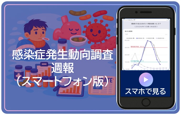 感染症発生動向調査 週報（スマートフォン版）の詳細 Microsoft Power BI が開きます。