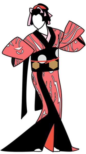 民踊舞踊のイラスト