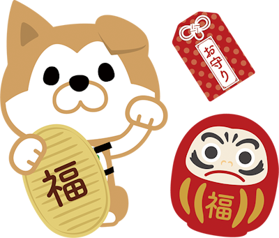 ハチペイのイメージキャラクターHACHIが小判を抱えて招き猫のポーズをしているイラスト