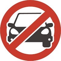 車両通行止め標識のイラスト