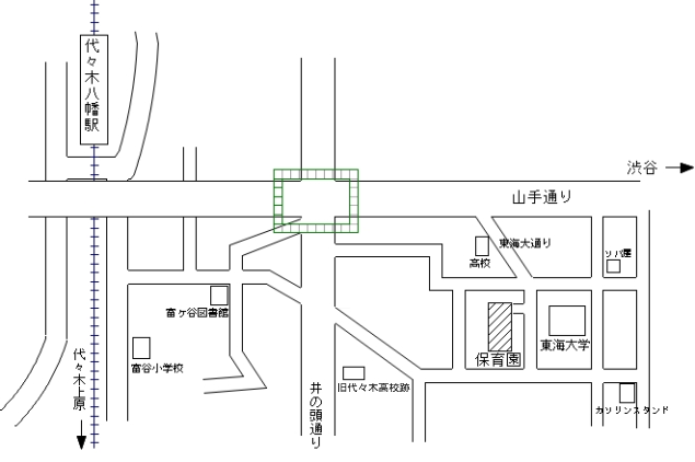 富ヶ谷保育園の地図