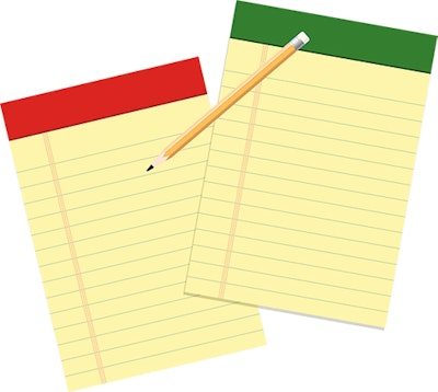 メモ帳と鉛筆のイラスト