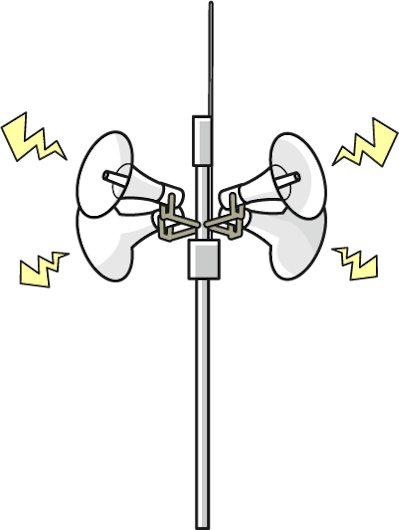 防災行政無線屋外拡声器のイラスト