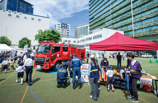 令和8年第3回区議会定例会8年度「渋谷防災キャラバン in 大向地区」の様子