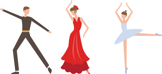 ダンスをする人々 イラスト