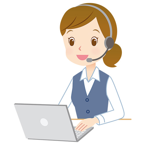 コールセンターのスタッフのイメージイラスト