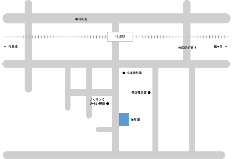 笹塚第二保育園周辺の地図
