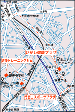 代官山スポーツプラザの地図