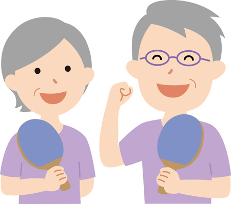 シニア卓球 イラスト