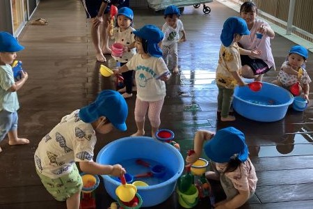 水遊びの様子
