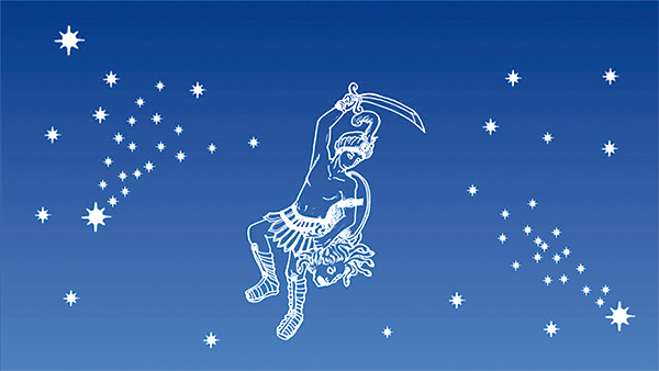 ペルセウス座流星群のイメージイラスト