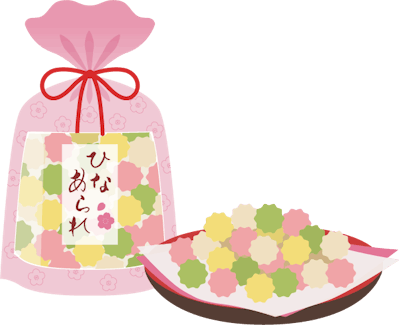 ひなあられのイラスト