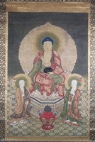 絹本著色釈迦三尊像の写真