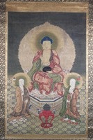 絹本著色釈迦三尊像の写真