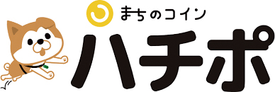まちのコインアプリ「ハチポ」のイラストロゴ