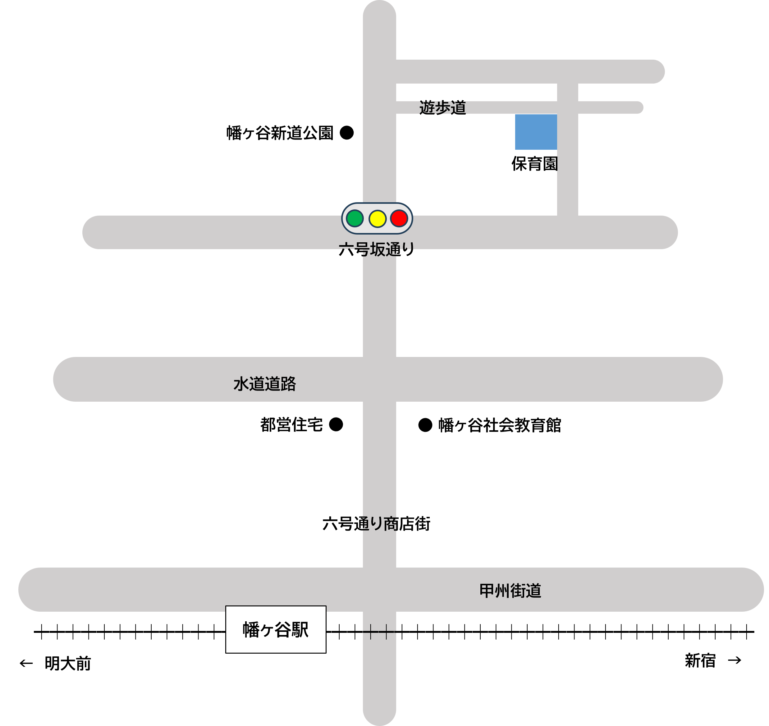 幡ヶ谷保育園周辺の地図の画像