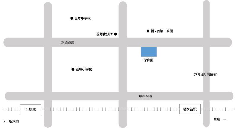 幡ヶ谷第三保育園周辺の地図