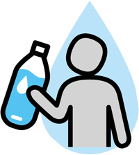 水分補給する人 イラスト