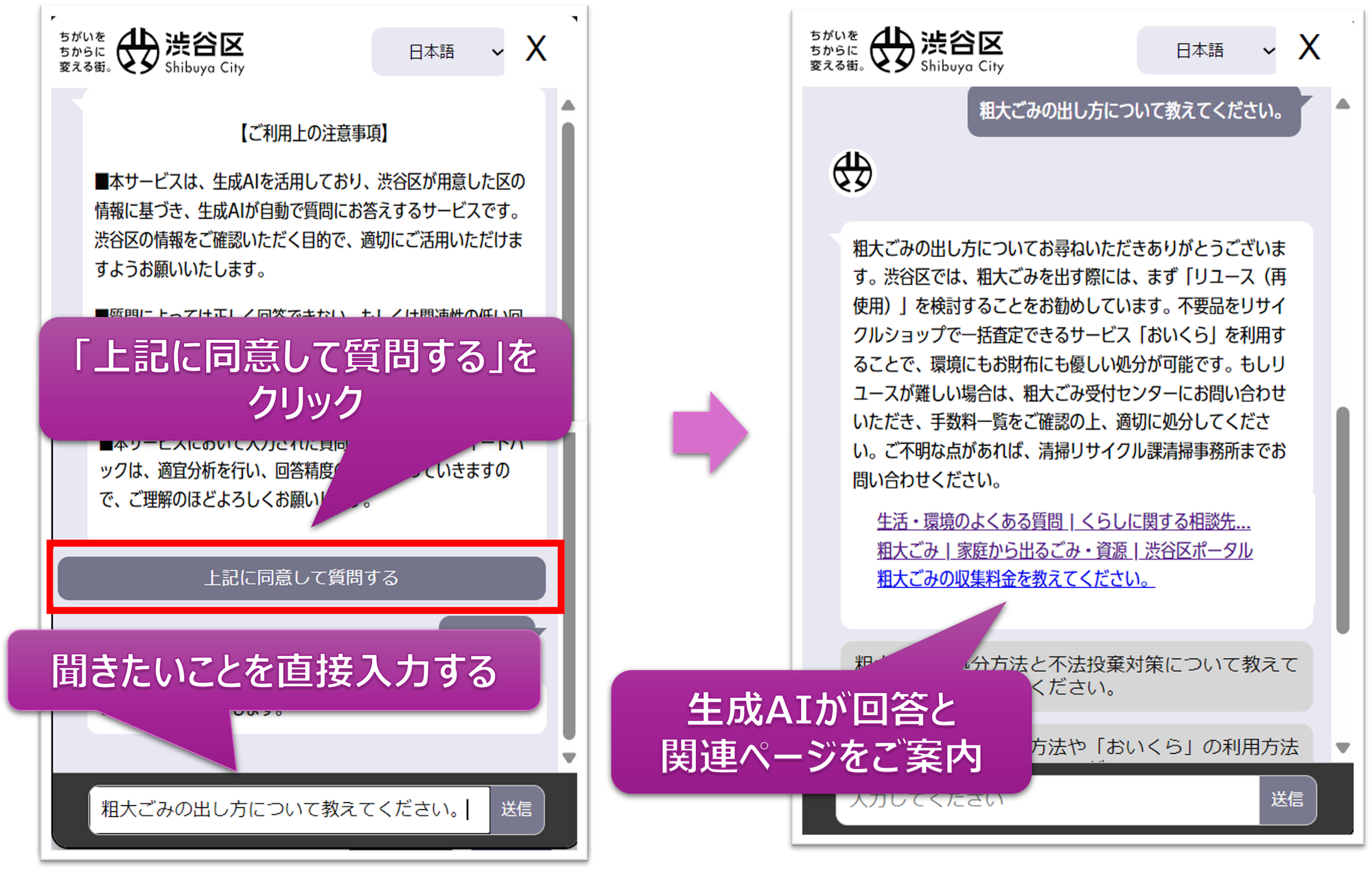 画像：質問の入力