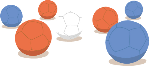 ボッチャボールのイラスト