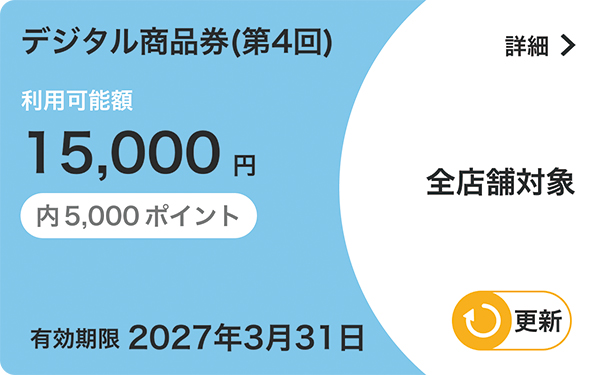 デジタル商品券のイメージ図