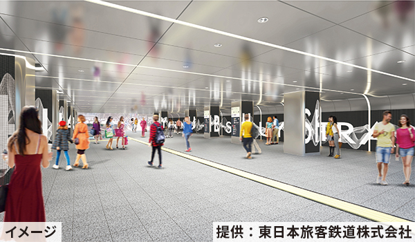 北側自由通路の整備後イメージ