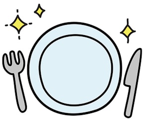 皿とナイフとフォーク