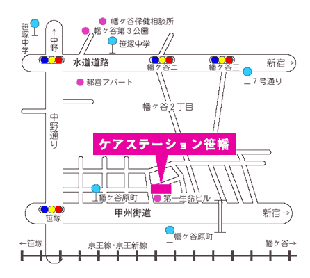 ケアステーション笹幡の地図