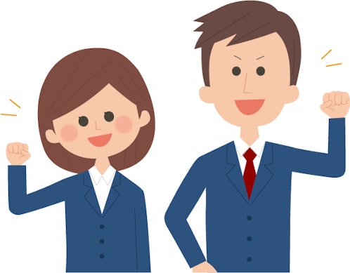 はつらつとした職員のイメージイラスト