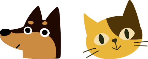 犬と猫のイラスト