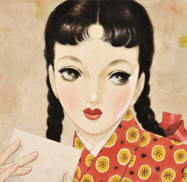 中原淳一作の表紙原画