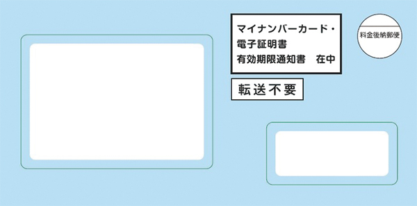 送られてくる封筒のイメージ図