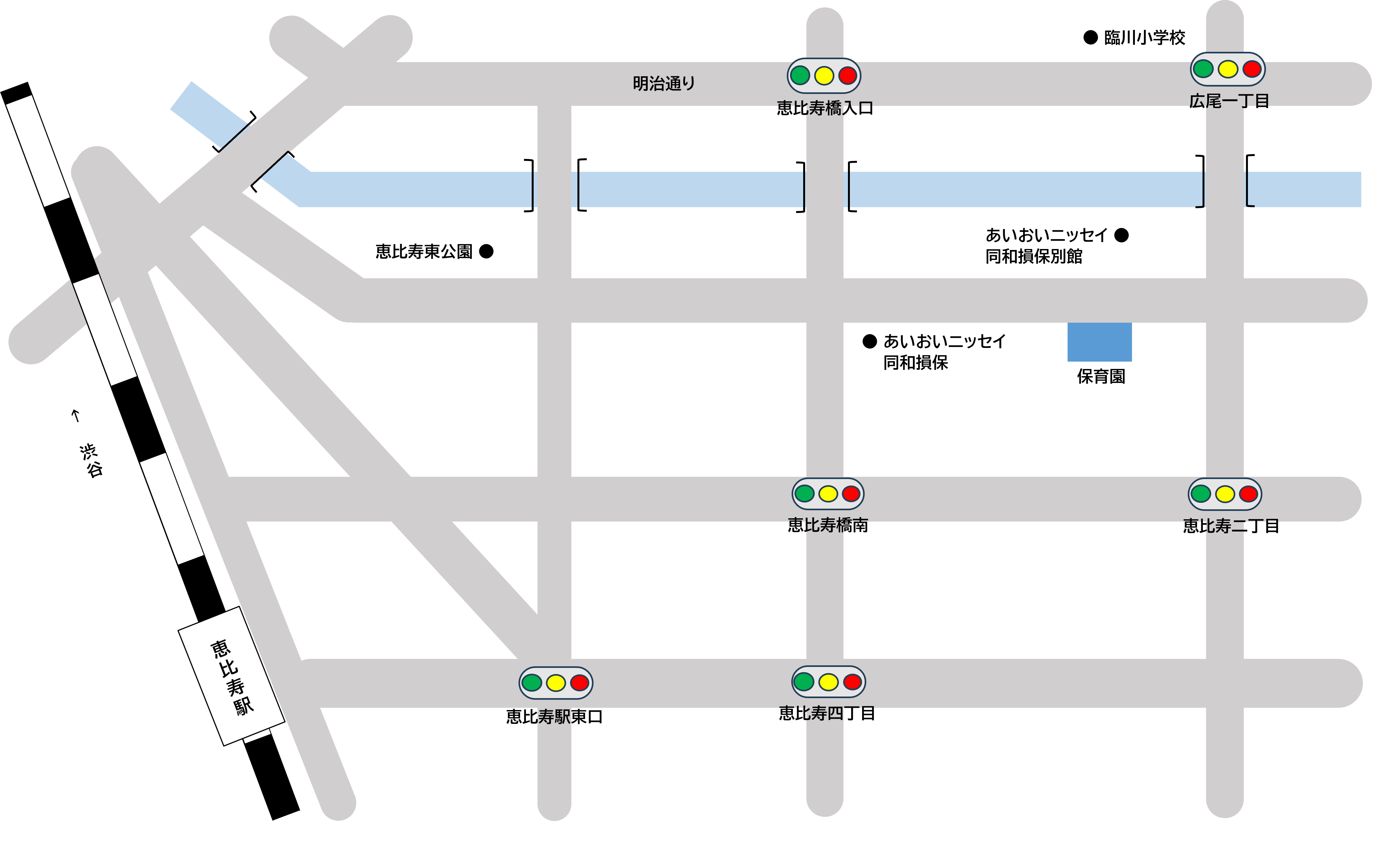 新橋保育園周辺の地図の画像