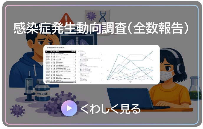 感染症発生動向調査（全数報告）の詳細 Microsoft Power BI が開きます。