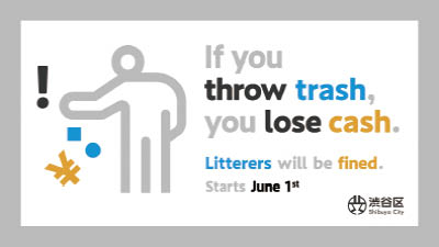 ポイ捨て禁止に関する啓発ロゴ（英語）