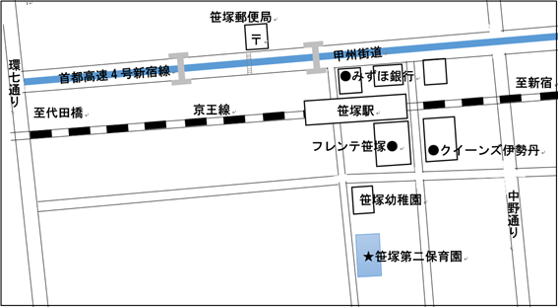 笹塚第二保育園地図