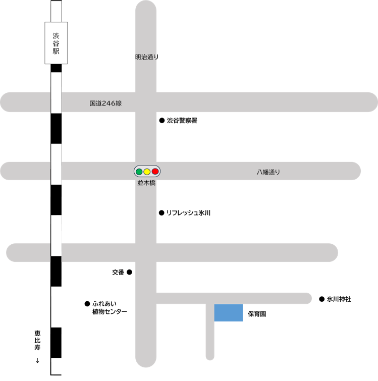 氷川保育園周辺の地図