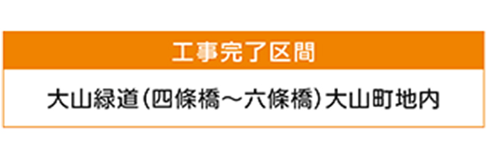 工事完了区画 大山緑道（四條橋～六條橋）大山町地内