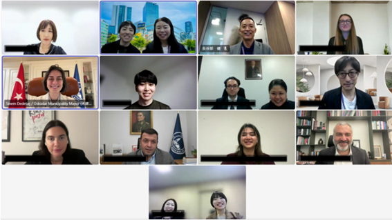 オンライン会談の様子