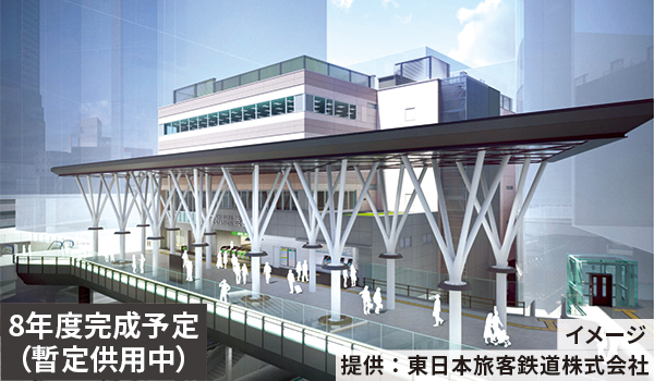 南口北側自由通路の整備後イメージ