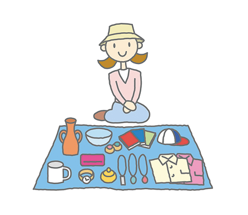 フリーマーケットのイラスト