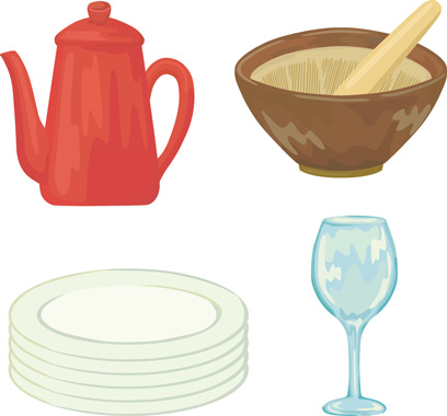 食器、調理器具イラスト