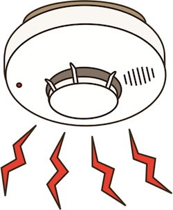 火災警報器のイラスト