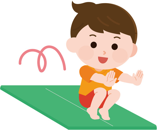 体操をする子ども イラスト
