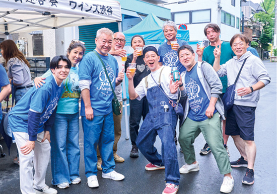 参道（路上） ブロックパーティー 乾杯 写真