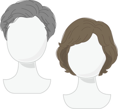 ウィッグのイラスト
