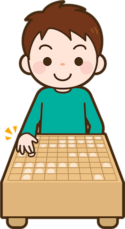 将棋をする人のイラスト