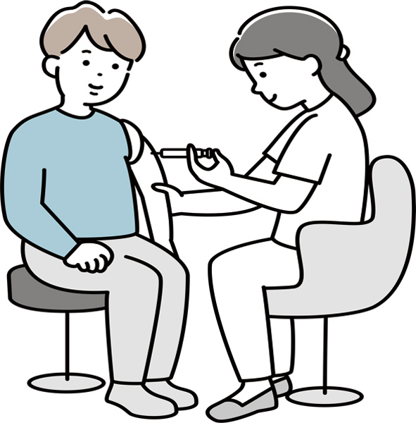 予防接種を受けるイラスト
