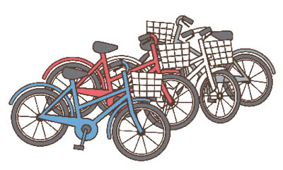 放置自転車イラスト