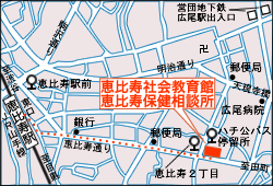 恵比寿社会教育館の地図
